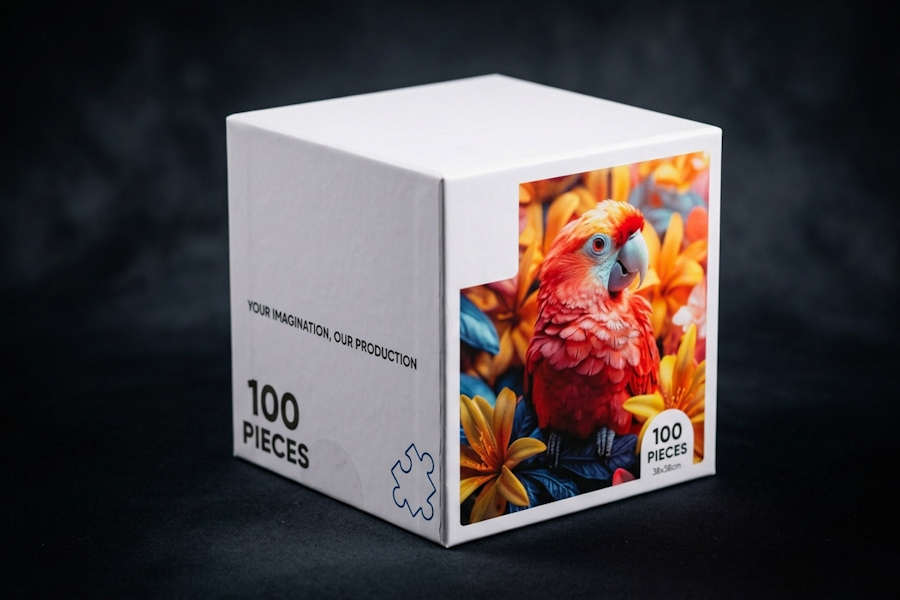 Painettu palapeli myyntipakkaus omalla kuvalla