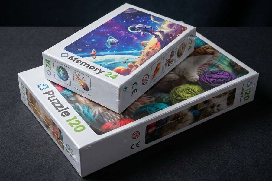 Palapelit ja muistipelit omalla painatuksella