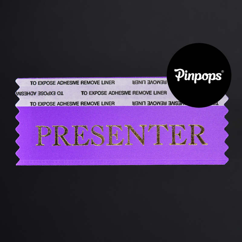 Violetti PRESENTER Badge Ribbon Konferenssipassien ja tapahtumapassien tunnistenauha