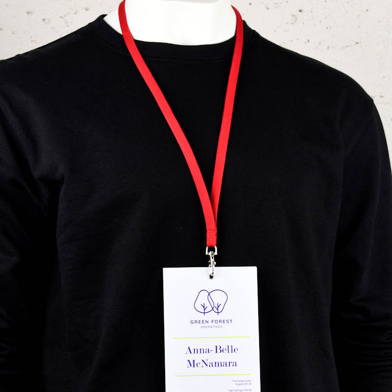 Viininpunainen Classic 10mm kaulanauha turvalukolla ja papukaijaklipsillä