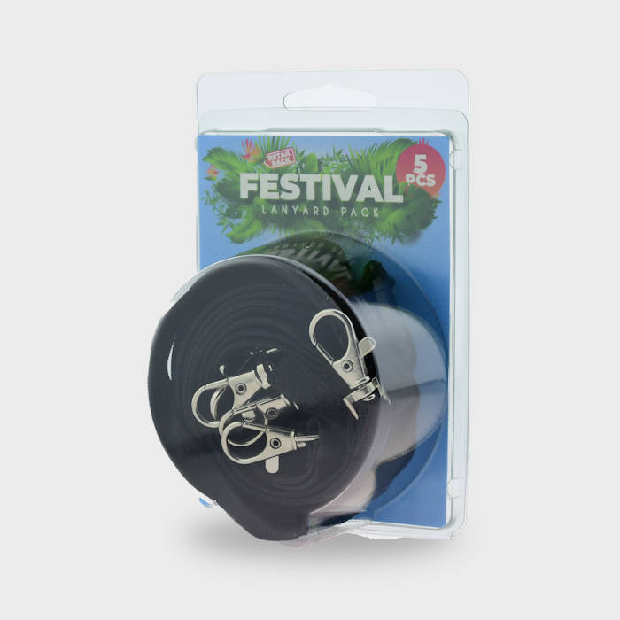 Musta Classic 10mm kaulanauha turvalukolla ja papukaijaklipsillä