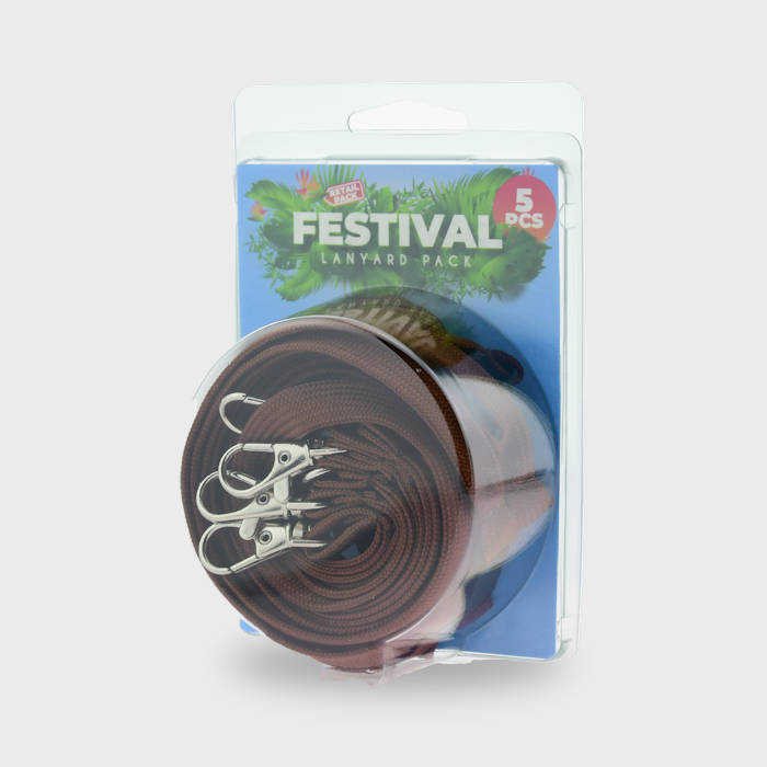 Ruskea Classic 10mm kaulanauha turvalukolla ja papukaijaklipsillä