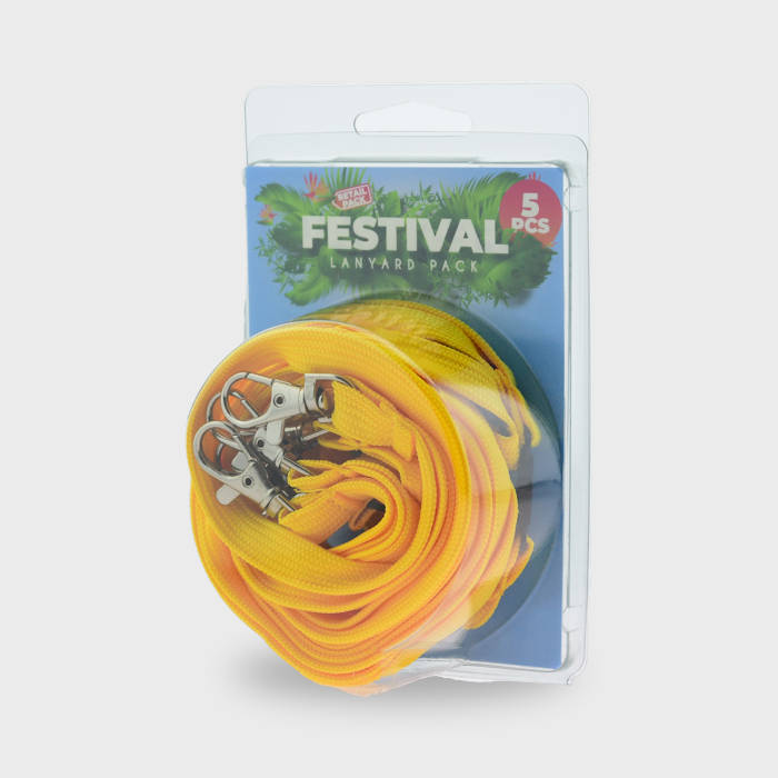 Mikadon Keltainen Classic 10mm kaulanauha turvalukolla ja papukaijaklipsillä