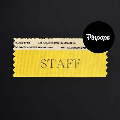 Keltainen STAFF Badge Ribbon Konferenssipassien ja tapahtumapassien tunnistenauha