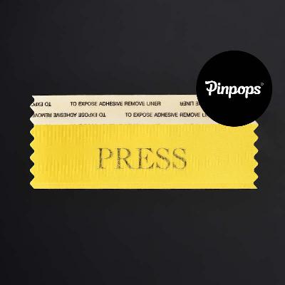 Keltainen PRESS Badge Ribbon Konferenssipassien ja tapahtumapassien tunnistenauha