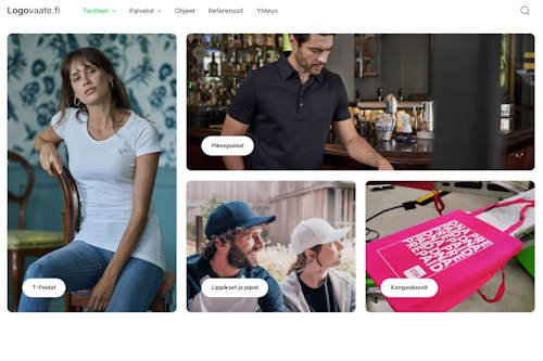 Mainostekstiilit logolla painatus