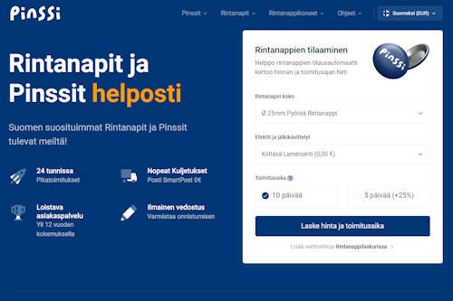 Pinssit ja Rintanapit valmistus